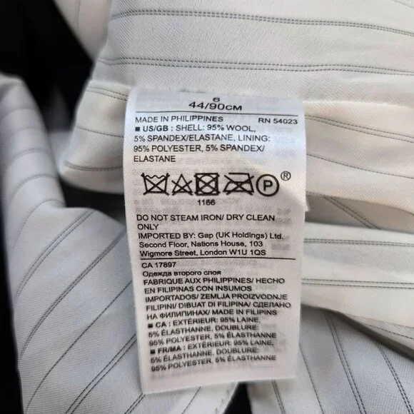 Banana Republic Wool Blend Two Button Blazer Jacket Size 6 - Picture 7 of 7